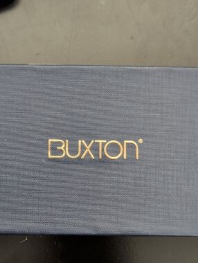 Buxton Navy Gift Box with Gold Logo